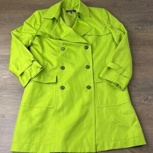 Even Picone Women’s Spring Lime Button Up Jacket, size Large